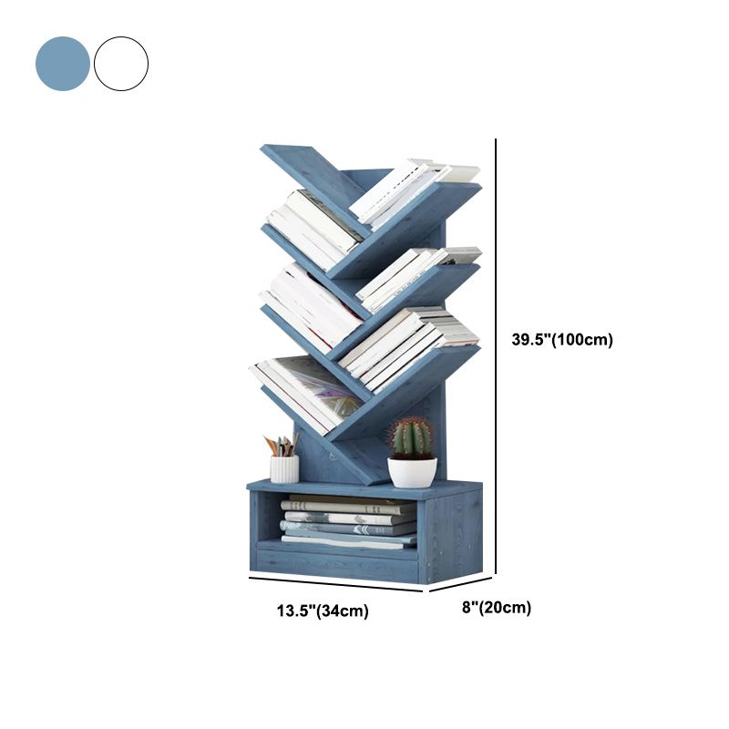 Scaffale in legno ingegnerizzato Bookcase Corner Modern Vertical Book Shelf 13.4 "L x 7.9" W