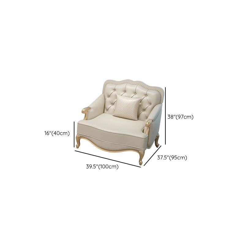 Divano moderno moderno di beige di metà secolo.