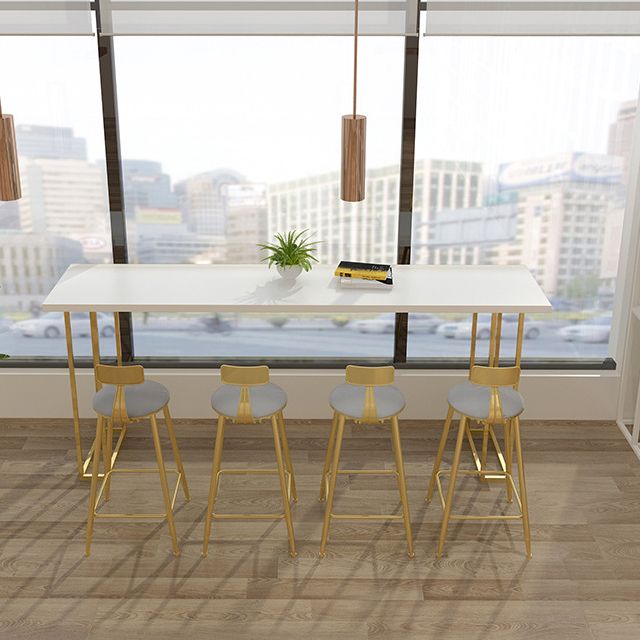 Nordic Style Bar Table Pine Top Pub Table with Gold Base for Dining Room Clearhalo 'Bar Furniture' 'Bar Tables' 'bar_tables' 'furn' 'furn_bar_tables' 'Furniture' 'furniture_bar_tables' 'Kitchen & Dining Furniture' 'kitchen&dining_furn' 'kitchen' 1200x1200_94fced45-9c1b-4bb0-8b43-6a5f8f4d817f
