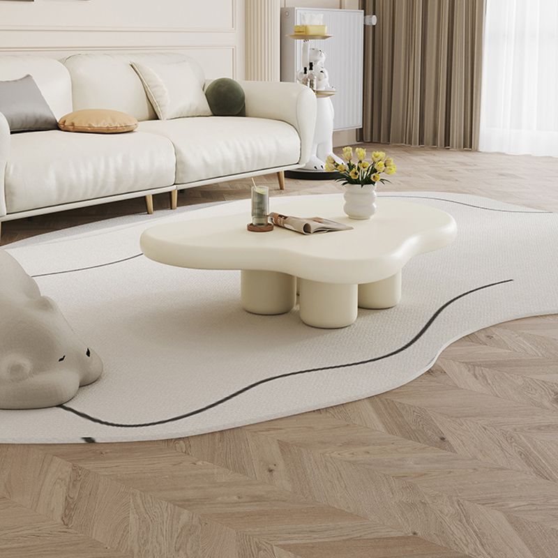 Scandinavian Style Coffee Cocktail Table Solid Wood 3 Legs Coffee Table in White Clearhalo 'Coffee & Accent Tables' 'Coffee Tables' 'coffee_tables' 'furn' 'furn_coffee_tables' 'Furniture' 'Living Room Furniture' 1200x1200_94fe574d-c749-4b97-aec0-e861912846d8