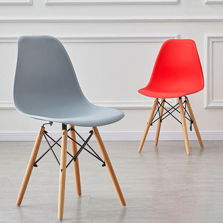 Contemporary Style Plastic Dining Room Chair Home Side Solid Back Armless Chair for Kitchen Clearhalo ' kitchen&dining_furn' 'Dining Chairs' 'Dining Tables & Seating' 'dining_chair' 'Furniture' 'furniture_dining_chair' 'Kitchen & Dining Furniture' 'kitchen' 1200x1200_95001019-5c90-45ad-a6f2-40c191e53de3