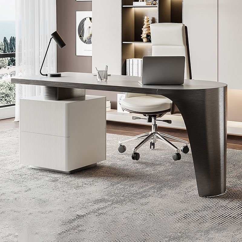 Dessert de pierre de piédestal glamour avec des tiroirs bureau pour le bureau