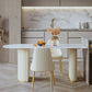 Contemporary Dining Table Sintered Stone Dining Table with Double Pedestal for Dining Clearhalo ' dining_table' 'Dining Tables & Seating' 'Dining Tables' 'Furniture' 'furniture_dining_table' 'Kitchen & Dining Furniture' 'kitchen&dining_furn' 'kitchen' 'kitchen_dining_table' 1200x1200_95025923-276b-458c-a9e5-a717f7a23506