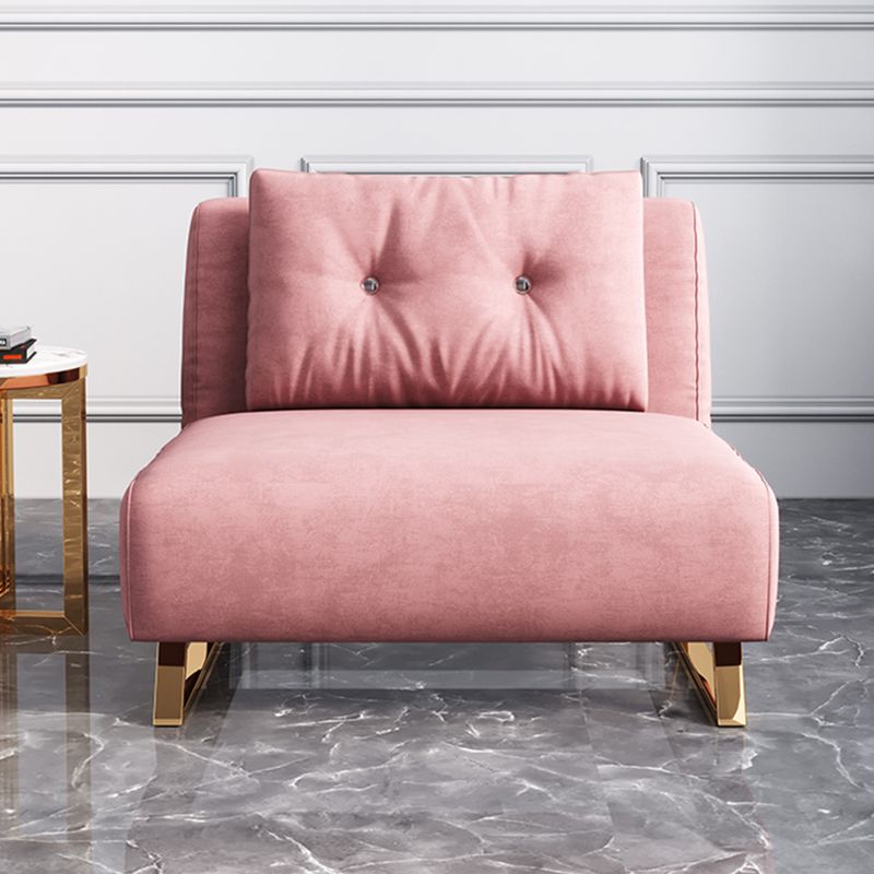 Cadre de futon pliable glamour avec canapé-lit de Futon en velours de 31,5 "de largeur en rose