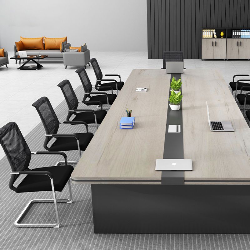 29,25 pollici di rettangolo della scrivania dell'ufficio contemporanea.