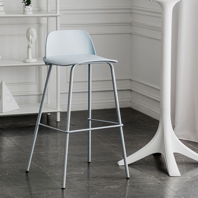 Scandinavian Footrest Metal Barstool Matte Finish Coffee Shop Stool Clearhalo 'Bar Furniture' 'Bar Stools' 'bar_stools' 'furn' 'furn_bar_stools' 'Furniture' 'furniture_bar_stools' 'Kitchen & Dining Furniture' 1200x1200_9502e704-c715-4973-b796-1dfc45359464