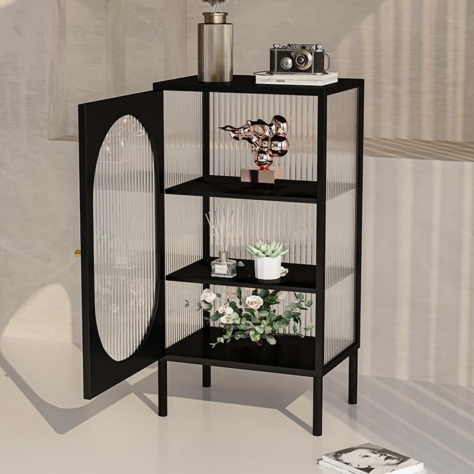 Sideboard di ferro della porta di vetro moderno server moderno con spazio per la sala da pranzo del soggiorno