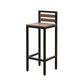 Industrial Rectangle Artificial Wood Bar Table Set 1/5 Pieces Counter Table with Stools