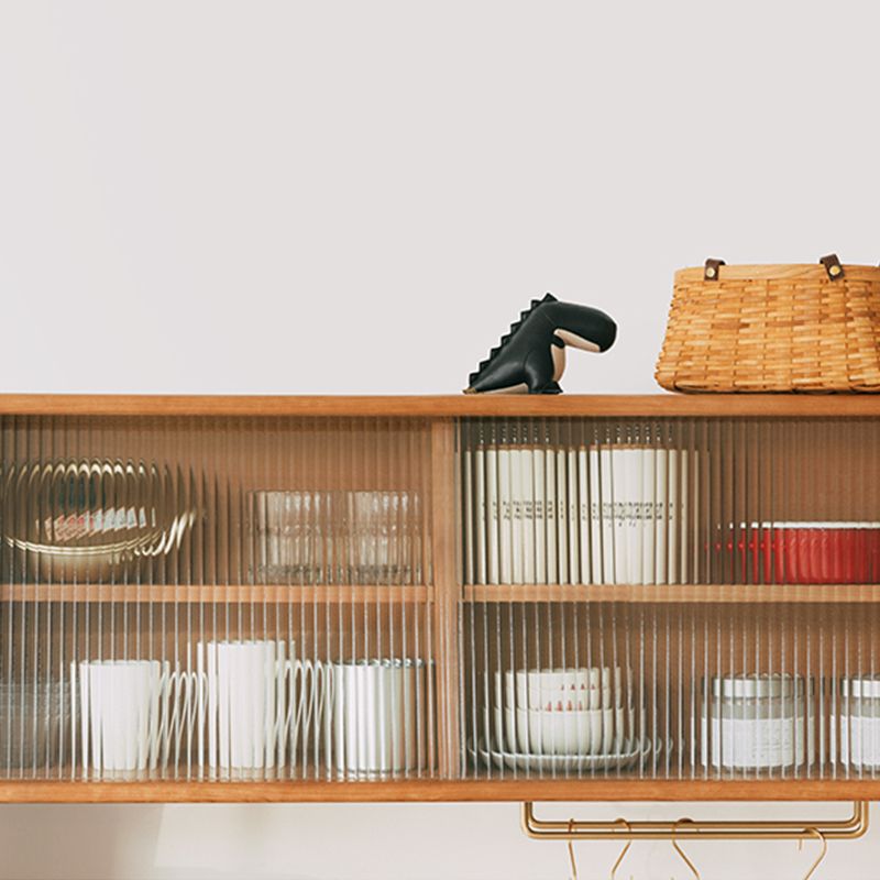 Contemporary Pine Dining Hutch Glass Doors Buffet Cabinet with Doors Clearhalo 'Display & China Cabinets' 'display_china_cabinets' 'furn' 'furn_display_china_cabinets' 'Furniture' 'Kitchen & Dining Furniture' 1200x1200_9506ea2d-c237-4521-8b55-21a348ed1883