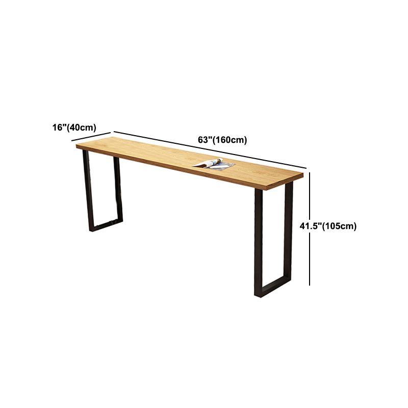 Industrial Style Rectangle Bar Table Solid Wood Bar Dining Table for Indoor Clearhalo 'Bar Furniture' 'Bar Tables' 'bar_tables' 'furn' 'furn_bar_tables' 'Furniture' 'Kitchen & Dining Furniture' 1200x1200_95070f32-cf43-4fc0-b715-4f20243c42cc