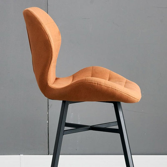 Sgabelli da bar in metallo imbottiti di sedile sagomato con base metallica