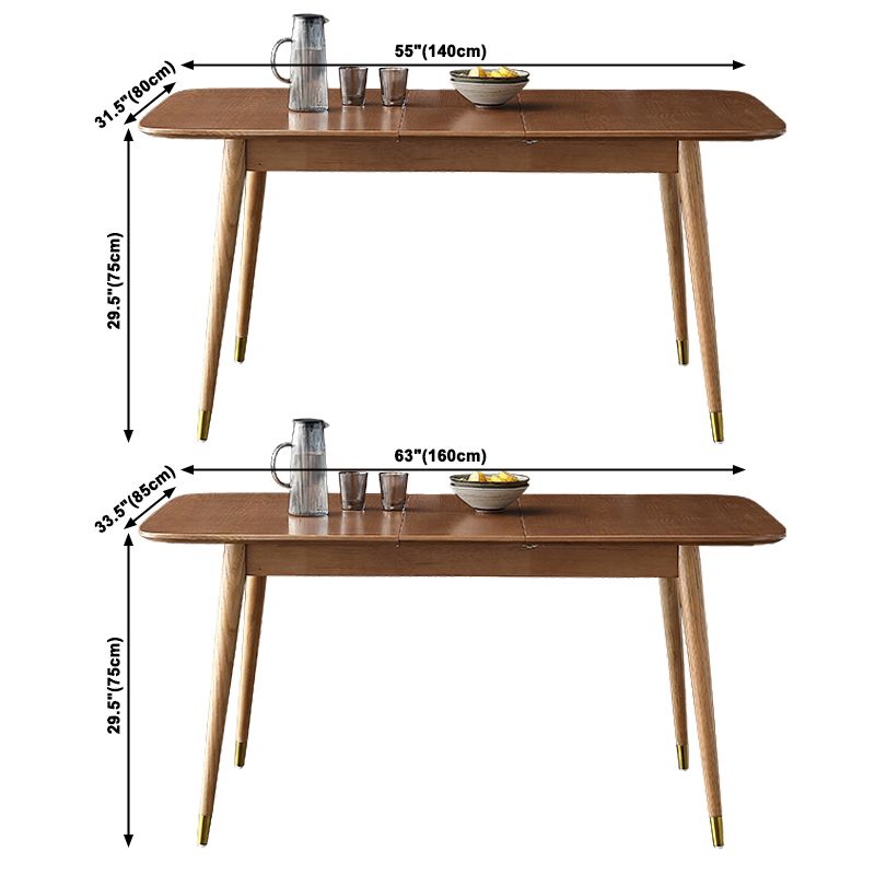 Extendable Ash Wood Table for Restaurant Rectangle Dining Table with 4 Legs Clearhalo ' dining_table' 'Dining Tables & Seating' 'Dining Tables' 'furn' 'furn_dining_table' 'Furniture' 'furniture_dining_table' 'Kitchen & Dining Furniture' 'kitchen&dining_furn' 'kitchen' 'kitchen_dining_table' 1200x1200_9507c05d-3740-4a1c-a92f-19c3160ca502
