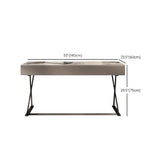 Escritorio de escritura de piedra contemporánea escritorio de la oficina de dormitorio en blanco con piernas