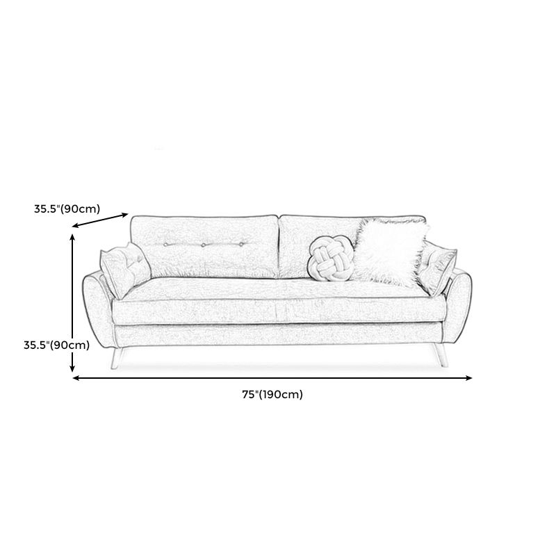 Loose Back Linen Square Arm Sofa with slipcovered Hair Pin Legs Settee Clearhalo 'furn' 'furn_sofas' 'Furniture' 'furniture_sofas' 'kitchen' 'kitchen_sofas' 'Living Room Furniture' 'Sofa' 'sofas' 1200x1200_95082ed4-eb6a-4d08-8928-ec3574fb33d6