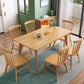 Rectangular Solid Wood Dining Table Modern Furniture with 4 Legs for Home
