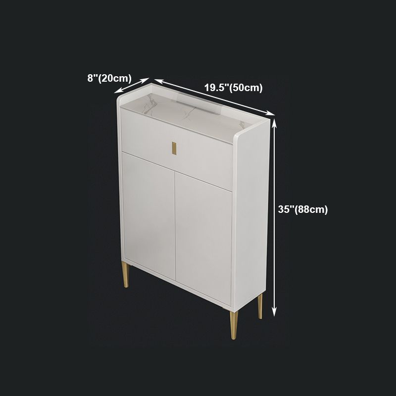 Pista de madera blanca de 1 cortavadora servidor moderno con encimera de piedra para sala de estar