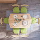 Contemporary Extendable Solid Wood Dining Table Kitchen Standard Dining Table with 4 Legs Base Clearhalo ' dining_table' 'Dining Tables & Seating' 'Dining Tables' 'furn' 'furn_dining_table' 'Furniture' 'furniture_dining_table' 'Kitchen & Dining Furniture' 'kitchen&dining_furn' 'kitchen' 'kitchen_dining_table' 1200x1200_950a4344-f37a-418a-8ec7-00c5968c0061
