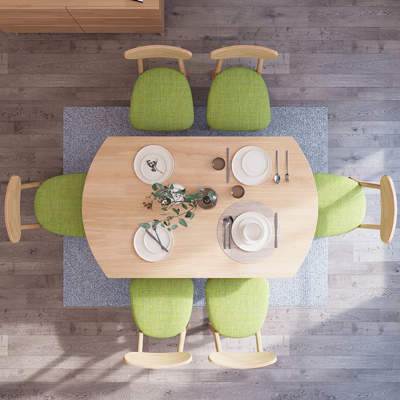 Contemporary Extendable Solid Wood Dining Table Kitchen Standard Dining Table with 4 Legs Base Clearhalo ' dining_table' 'Dining Tables & Seating' 'Dining Tables' 'furn' 'furn_dining_table' 'Furniture' 'furniture_dining_table' 'Kitchen & Dining Furniture' 'kitchen&dining_furn' 'kitchen' 'kitchen_dining_table' 1200x1200_950a4344-f37a-418a-8ec7-00c5968c0061