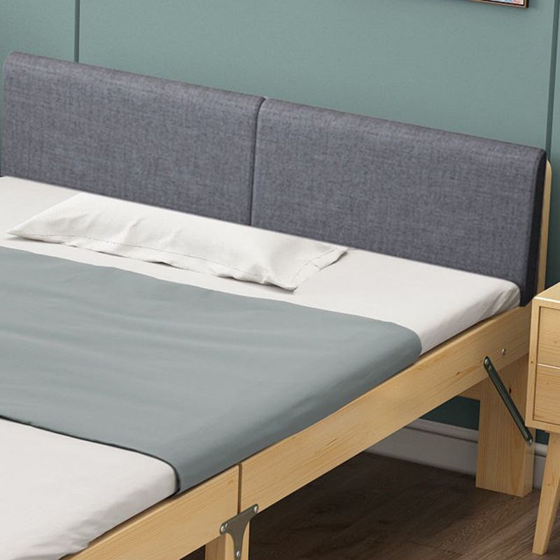 Scandinavian Wood Foldable Bed Low Profile Upholstered Bed with Mattress Clearhalo 'Bedroom Furniture' 'Beds' 'furn' 'furn_beds' 'Furniture' 1200x1200_950c9a0d-9b01-48df-b8d0-781cf52acd4c