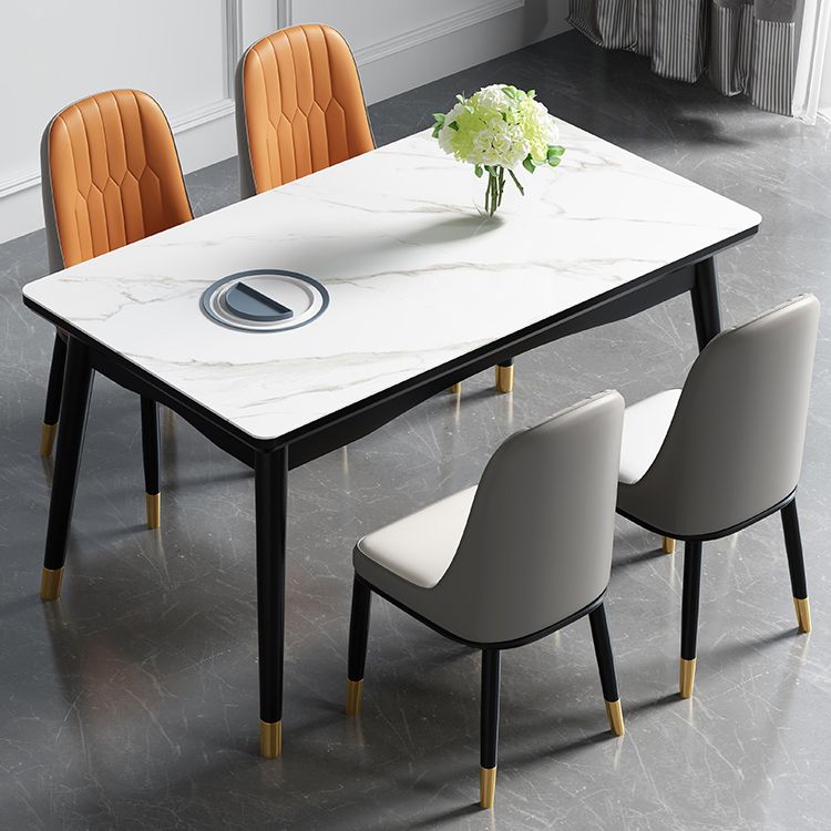 Industrial Sintered Stone Top Standard Dining Table Rectangle Dining Table for Kitchen Clearhalo ' dining_table' 'Dining Tables & Seating' 'Dining Tables' 'furn' 'furn_dining_table' 'Furniture' 'furniture_dining_table' 'Kitchen & Dining Furniture' 'kitchen&dining_furn' 'kitchen' 'kitchen_dining_table' 1200x1200_950cfb44-421a-42d1-8ca3-d28046bf38ed