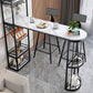 White Stone Bar Table with Storage Modern Specialty Pub Table for Dining Room Clearhalo 'Bar Furniture' 'Bar Tables' 'bar_tables' 'furn' 'furn_bar_tables' 'Furniture' 'Kitchen & Dining Furniture' 1200x1200_950d50d3-4d5d-45c9-af39-05fb1d2603e6