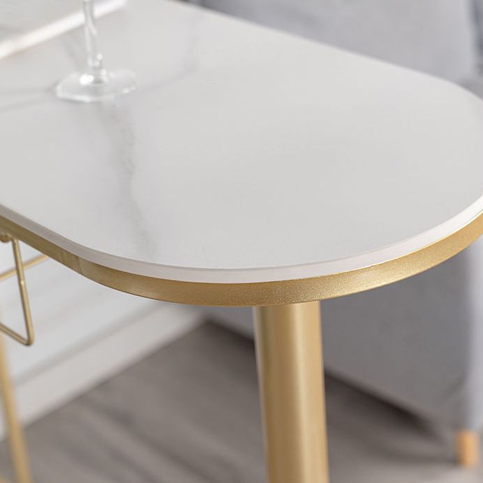 Stone Top Bar Dining Table Traditional Luxury Bar Table with Double Pedestal Base Clearhalo 'Bar Furniture' 'Bar Tables' 'bar_tables' 'Furniture' 'furniture_bar_tables' 'Kitchen & Dining Furniture' 1200x1200_950da990-04fc-48ec-bb16-51408180a7bb