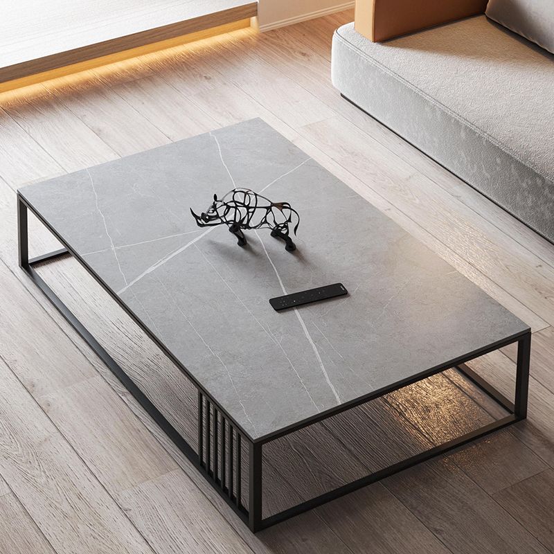 Aucune table basse simple pénible de cadre d'ardoise grise moderne de table basse