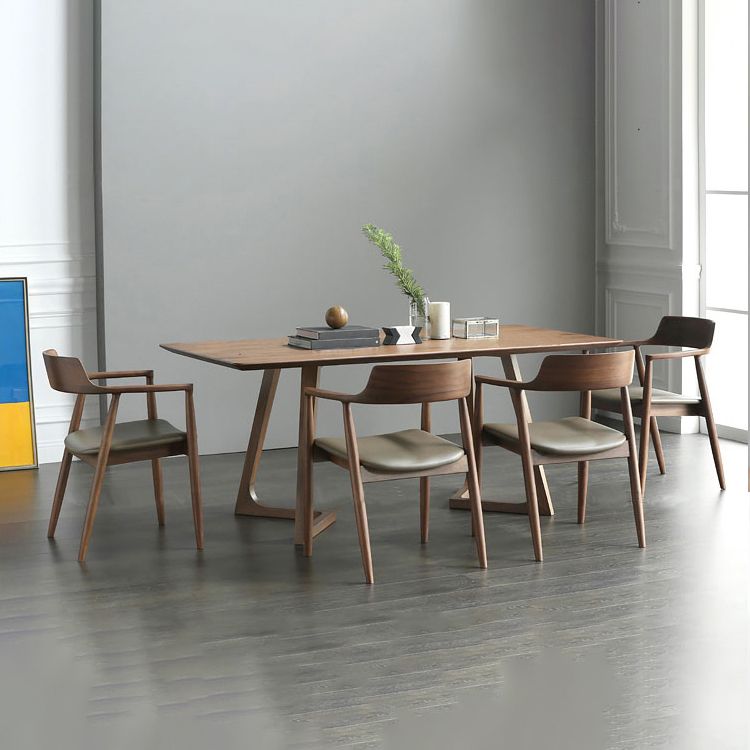 Nordic Style Arm Chair Wood Open Back Dining Side Chair with Upholstered Clearhalo 'Dining Chairs' 'Dining Tables & Seating' 'dining_chair' 'furn' 'furn_dining_chair' 'Furniture' 'furniture_dining_chair' 'Kitchen & Dining Furniture' 1200x1200_950e49f4-029a-40d9-96d1-43aef9a4dd14