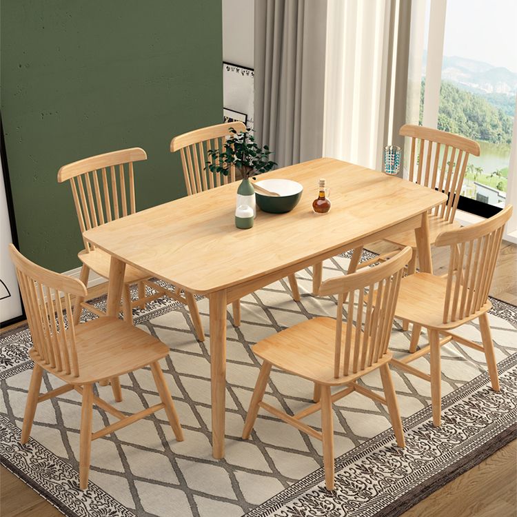 1/2/5/7 Pieces Rectangle Modern Wood Furniture Standard Height Dining Table Set Clearhalo 'Dining Room Sets' 'Dining Tables & Seating' 'dining_room_set' 'furn' 'furn_dining_room_set' 'Furniture' 'furniture_dining_room_set' 'Kitchen & Dining Furniture' 'kitchen&dining_furn' 'kitchen' 1200x1200_95108ff0-e218-428a-8653-8764f79d0250