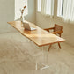 Solid Wood Writing Desk Natural Office Desk with Acrylic Legs , 29.53" Tall