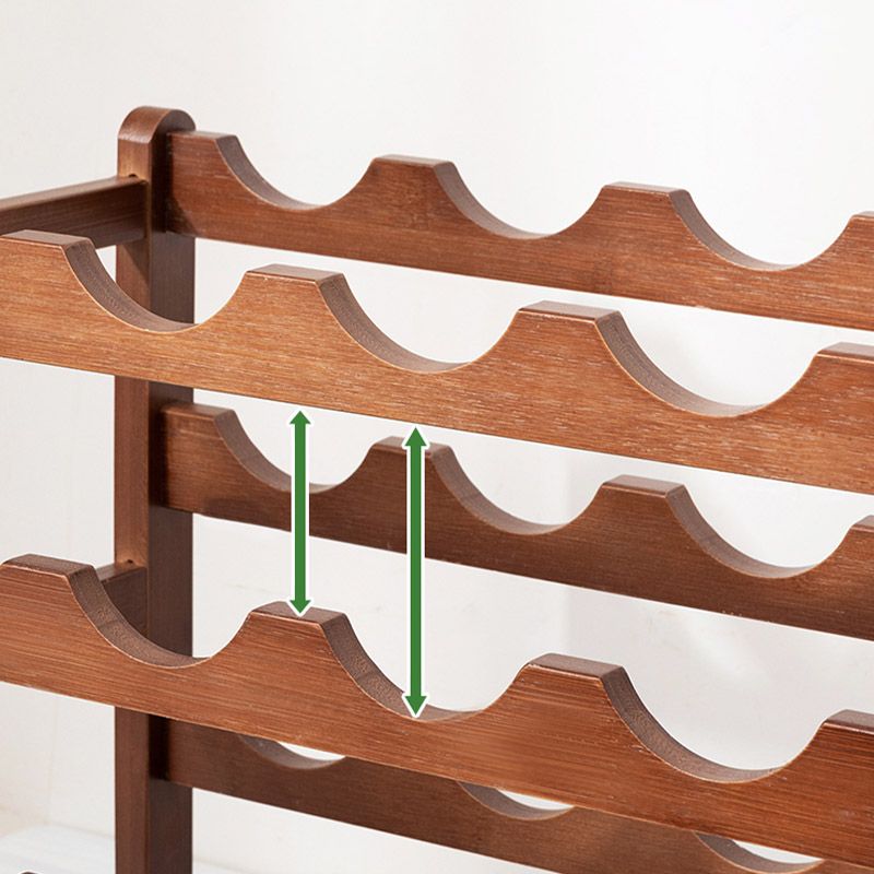 カウンタートップモダンワインラックリビングルーム用の木製ワインボトルラック