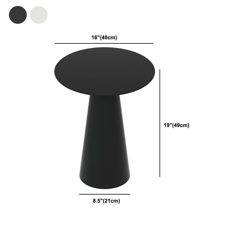 Tavolino tondo in metallo in metallo in metallo di metà secolo 19,6 "/21,6"