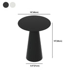 Tavolino tondo in metallo in metallo in metallo di metà secolo 19,6 "/21,6"