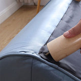 24.4 "brede faux lederen vaste rug spons armloze slipper stoel