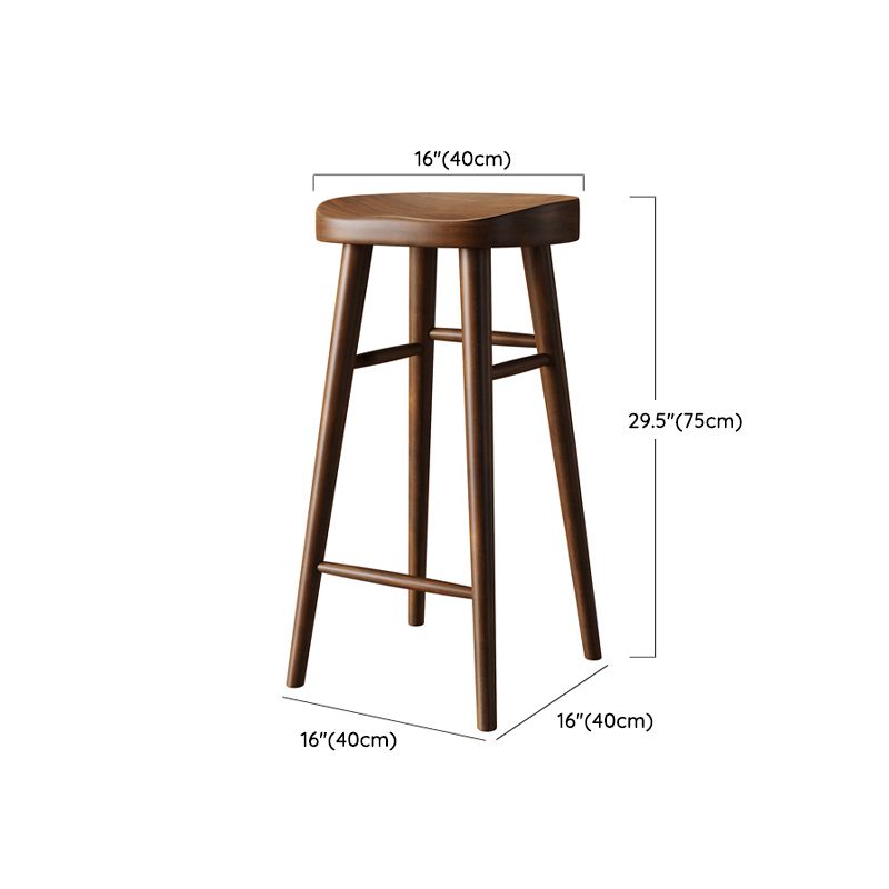 Set da pub moderno con altezza bancone, tavolo da bar e sgabelli in legno massello da 1/2/3 pezzi in marrone