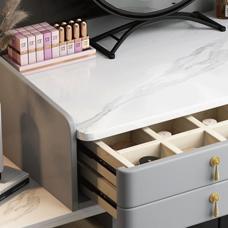 Bedroom Make-up Vanity 31.50" High Modern Dressing Table with 5 Drawers