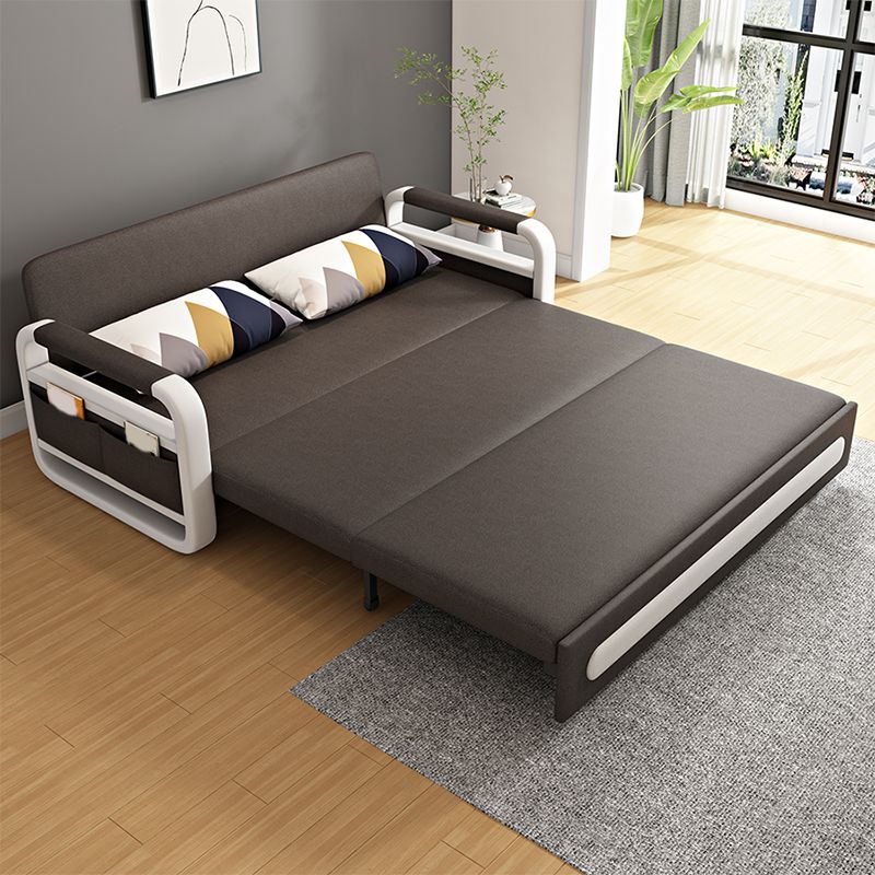 Square Arms Convertible Sofas Folding Faux Leather Sleeper Sofa Clearhalo 'furn' 'furn_futons' 'Furniture' 'Futons & Daybeds' 'Futons' 'Living Room Furniture' 1200x1200_9518b8b8-1943-4ce4-a528-883fcdf23d30