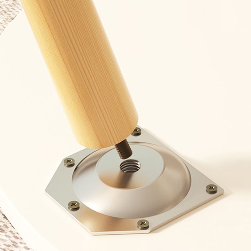 Tavolino da cocktail in legno rotondo da 19,7 "moderno a 3 gambe tavolino