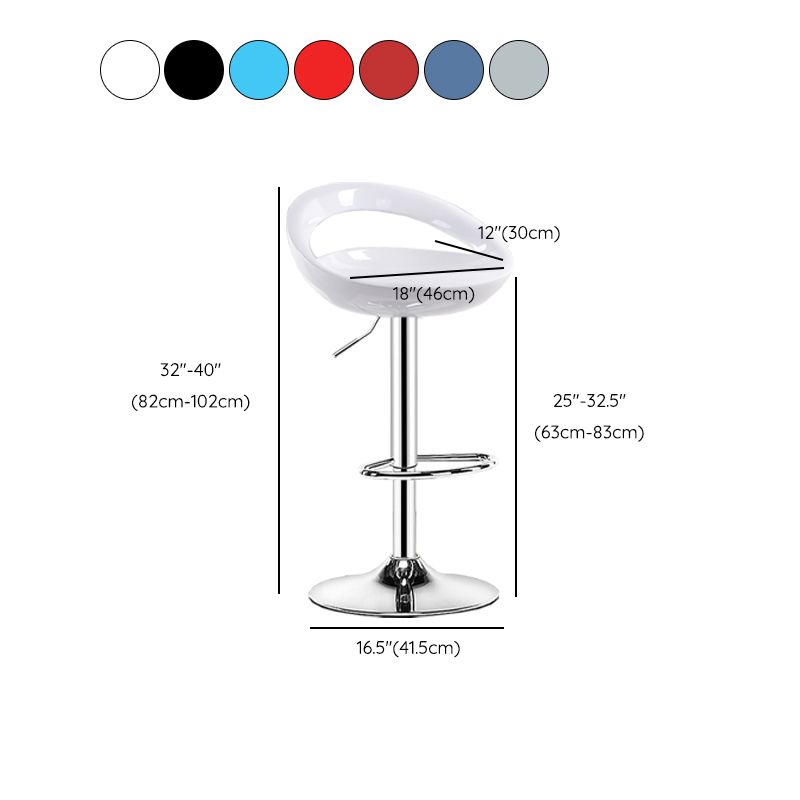 Sgabello moderno di plastica in plastica in plastica inoltre regolabile con poggiapiedi