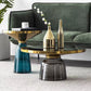 Modern Style Cocktail Table Black Table with Glass Base Round Coffee Table Clearhalo 'Coffee & Accent Tables' 'End & Side Tables' 'end_side_tables' 'furn' 'furn_end_side_tables' 'Furniture' 'Living Room Furniture' 1200x1200_951d6501-34fe-4968-b5c6-d0967a3d55c5
