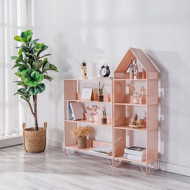 Modern Style Bookcase Metal Open Back Bookshelf for Home Office Use