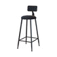 Modern Armless Backrest Counter Stool Iron Household Bar Stool with Velvet Cushion Clearhalo 'Bar Furniture' 'Bar Stools' 'bar_stools' 'furn' 'furn_bar_stools' 'furniture_bar_stools' 'Kitchen & Dining Furniture' 'kitchen&dining_furn' 'kitchen' 'kitchen_furn' Furniture' 1200x1200_951f78c9-a438-45dc-8a18-64ef1128d14a