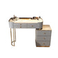 Glam Glass Makeup Vanity Desk Bedroom Vanity Dressing Table with Drawer Clearhalo 'Bedroom Furniture' 'furn' 'furn_makeup_vanities' 'Furniture' 'Makeup Vanities' 'makeup_vanities' 1200x1200_951f90f5-ecaf-41a4-b1b0-8f1078e8bf76