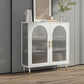 Contemporary Metal Curio Cabinet Glass Doors Display Cabinet with Doors