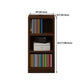 9.65"W Bookcase Contemporary Style Closed Back Brown Bookshelf for Home Office