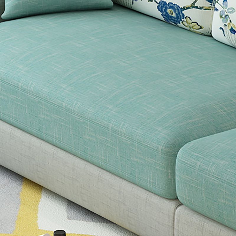 Nordic Assembled Linen Living Room Square Arm Pillows Sofa Chaise Clearhalo 'furn' 'furn_sectionals' 'Furniture' 'Living Room Furniture' 'Sectionals' 1200x1200_95255f74-36b2-4b94-b961-0915aa216f20