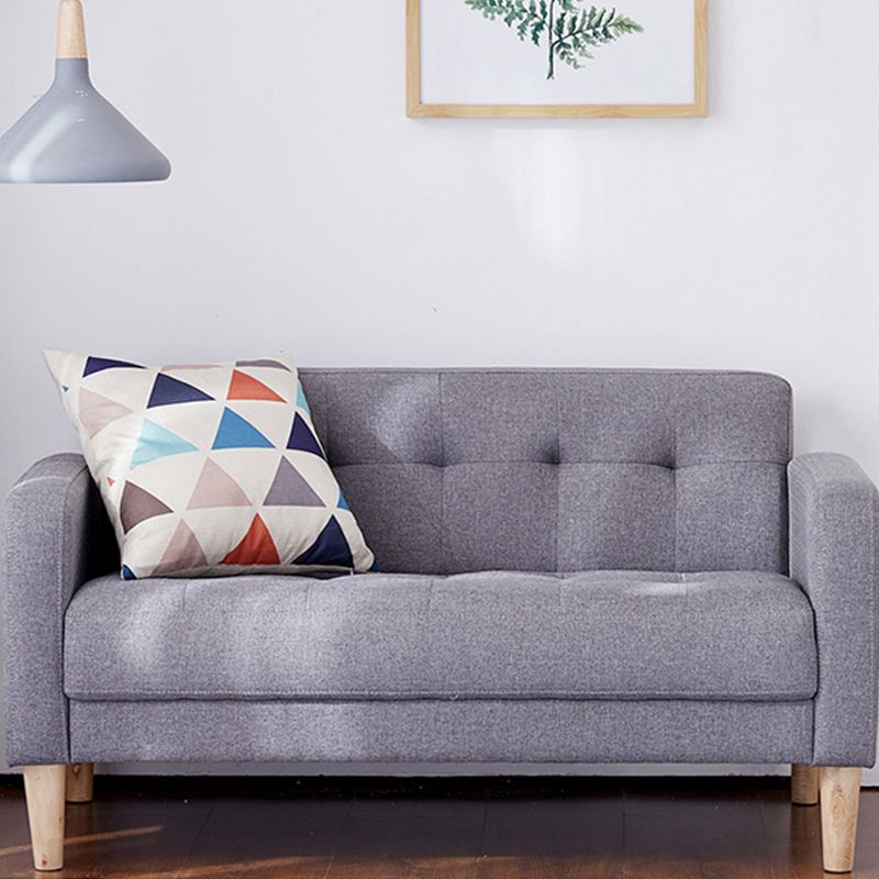 65"High Modern Cotton Blend Tufted Square Arm Sofa, Living Room