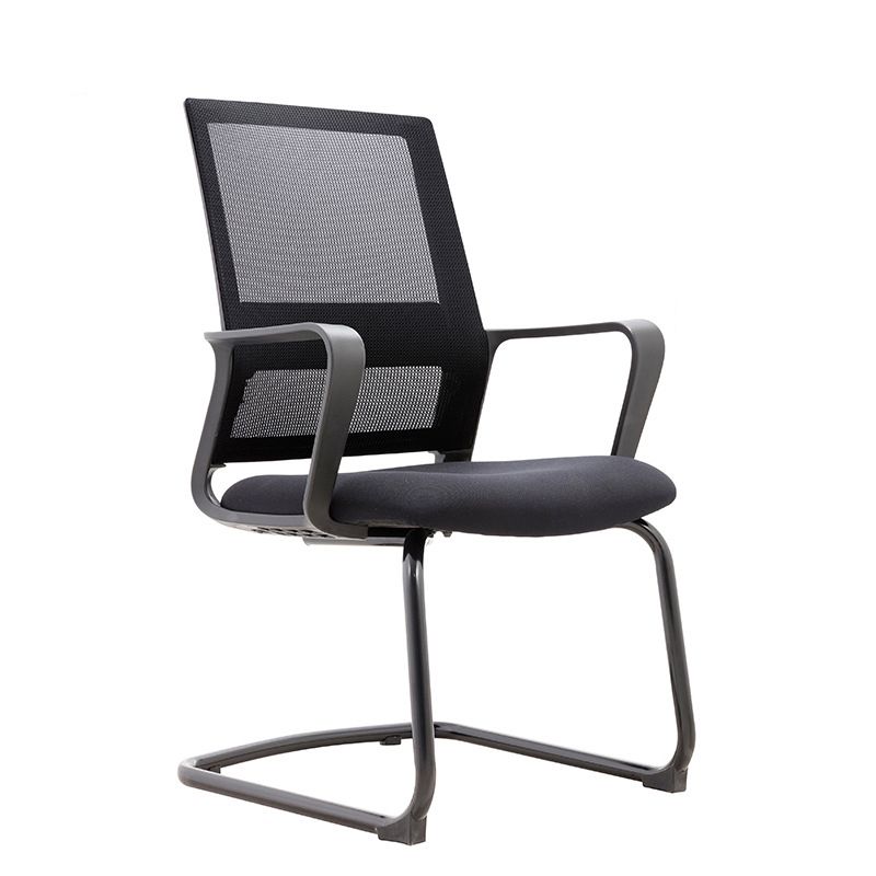 Modern & Contemporary Mid-Back Chair Black Desk Chair Microfiber Office Chair Clearhalo 'furn' 'furn_office_chair' 'Furniture' 'Office Chairs' 'Office Furniture' 'office_chair' 1200x1200_9525e3db-6fbb-4475-87ba-de8f94538247