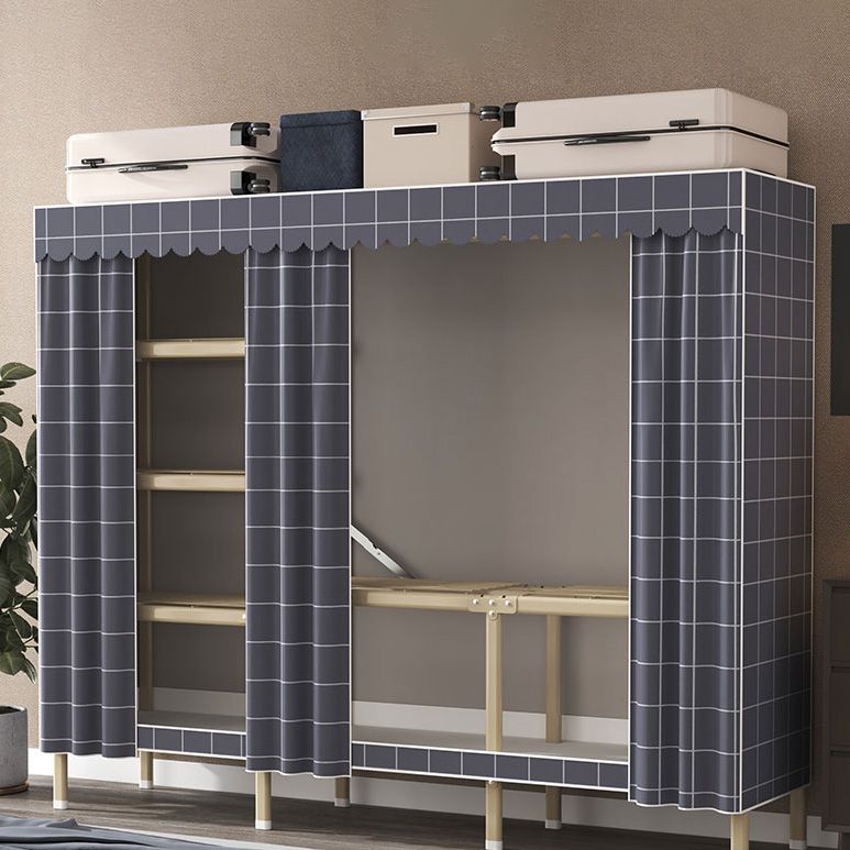 Hedendaagse stijl metalen garderobe doek staaf inbegrepen garderobe kast