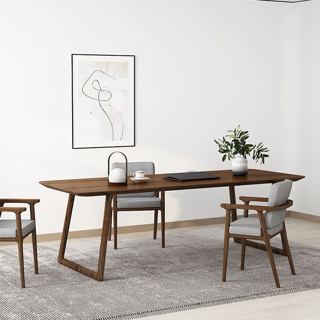 Rectangle Industrial Dining Table Solid Wood Fixed Table for Kitchen Clearhalo ' dining_table' 'Dining Tables & Seating' 'Dining Tables' 'furn' 'furn_dining_table' 'Furniture' 'furniture_dining_table' 'Kitchen & Dining Furniture' 'kitchen&dining_furn' 'kitchen' 'kitchen_dining_table' 1200x1200_9527e218-82c9-4674-9cfa-2025844b10f8
